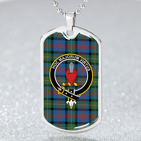 Logan Ancient Clan Badge Classic Tartan Dog Tag Necklace