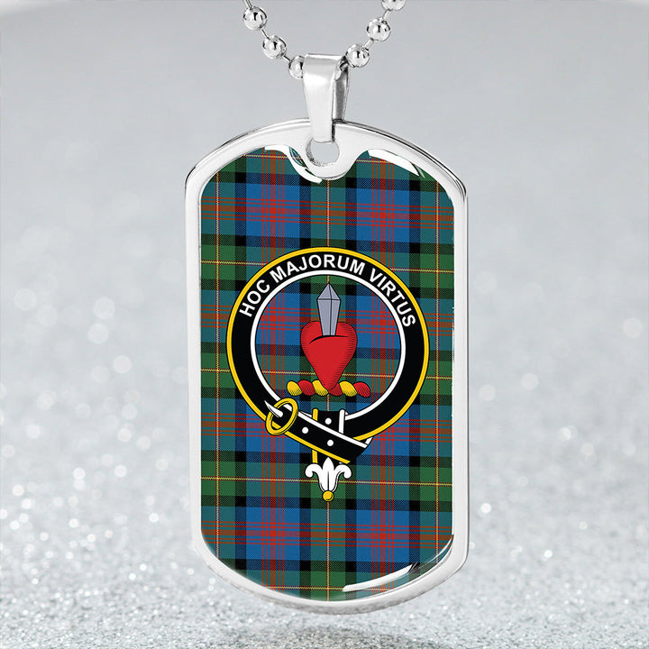 Logan Ancient Clan Badge Classic Tartan Dog Tag Necklace