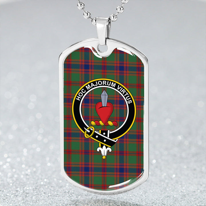 Logan Light Modern Clan Badge Classic Tartan Dog Tag Necklace