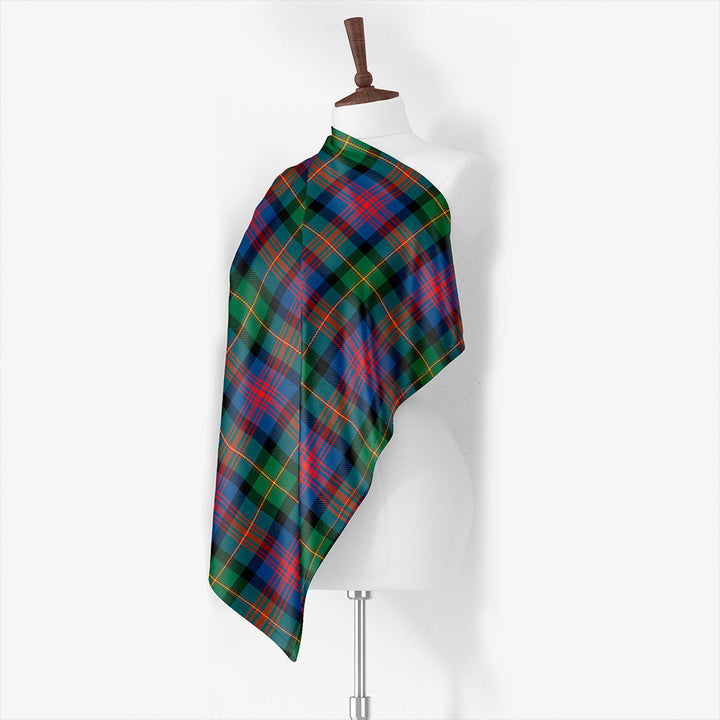 Logan Modern Tartan Classic Silk Habotai Square Scarf