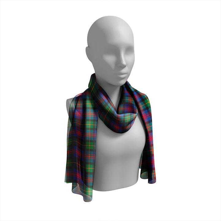 Logan Modern Tartan Classic Silk Habotai Long Scarf