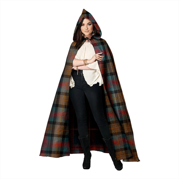 Logan Weathered Clan Badge Tartan Hooded Cloak