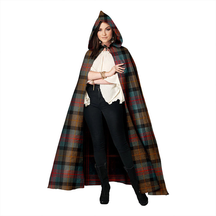 Logan Weathered Clan Badge Tartan Hooded Cloak