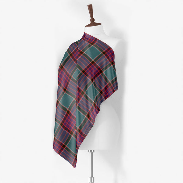 Logan (Clans Originaux) Weathered Tartan Classic Silk Habotai Square Scarf