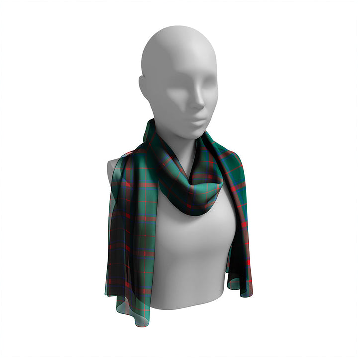 Loton Modern Tartan Classic Silk Habotai Long Scarf