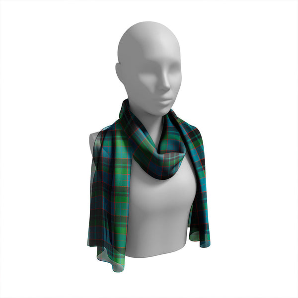 Lumsden Hunting (Lumsden Green) Ancient Tartan Classic Silk Habotai Long Scarf