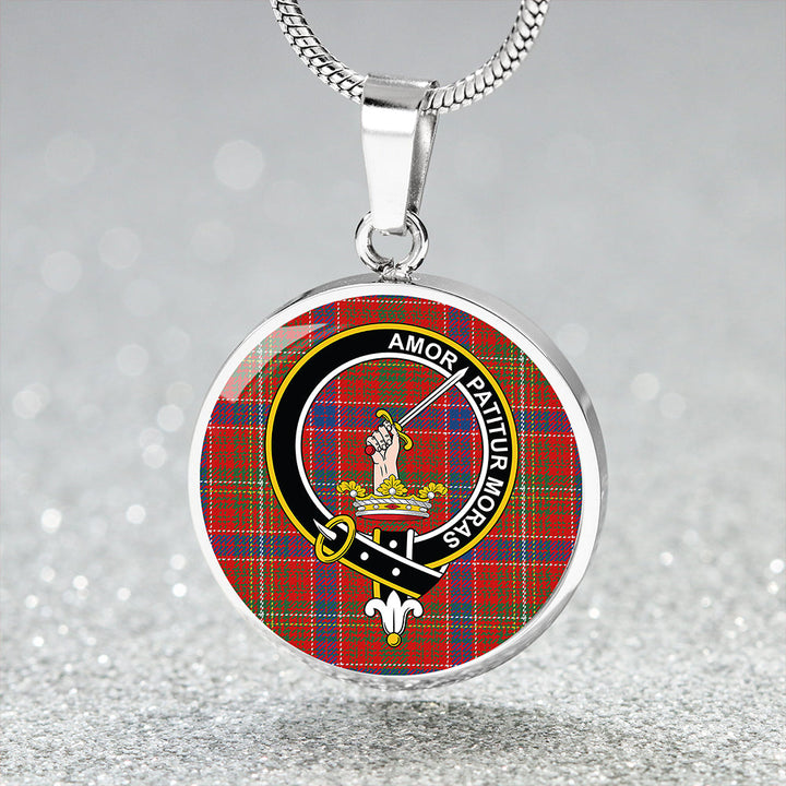 Lumsden Waistcoat Modern Clan Badge Tartan Classic Circle Necklace