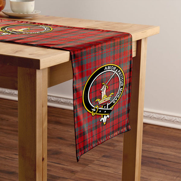 Lumsden of Kintore Weathered Clan Badge Tartan Table Runner