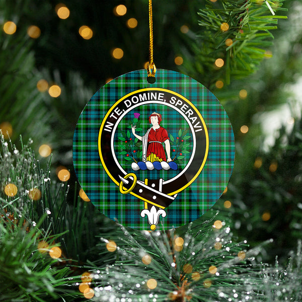 Lyon (Liall/Lyall/Lyle) Ancient Clan Badge Tartan Plastic Christmas Ornaments