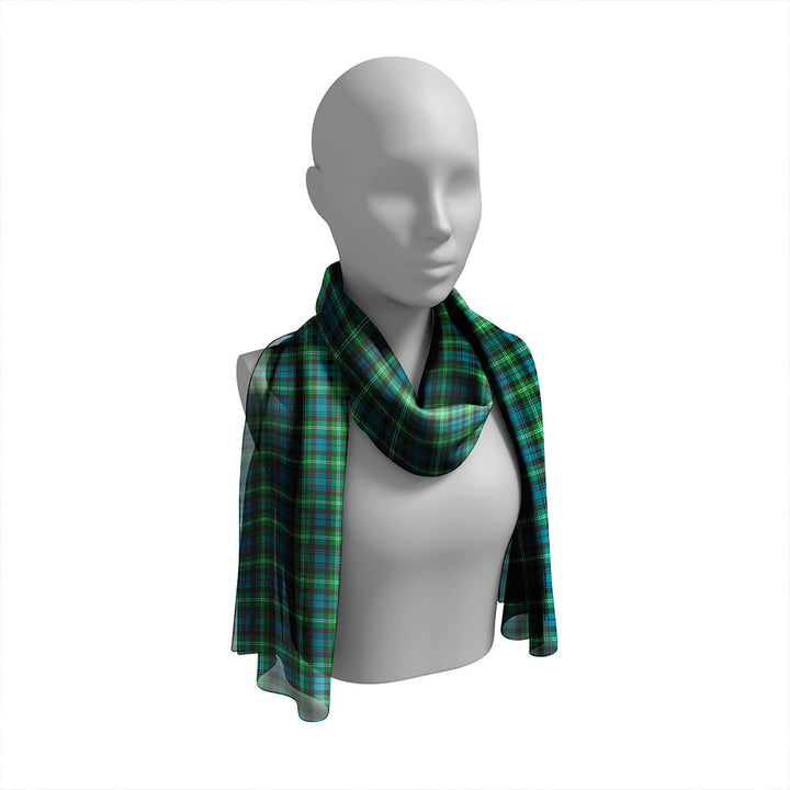 Lyon (Liall/Lyall/Lyle) Ancient Tartan Classic Silk Habotai Long Scarf