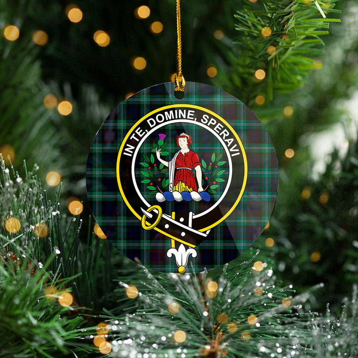 Lyon (Liall/Lyall/Lyle) Modern Clan Badge Tartan Plastic Christmas Ornaments