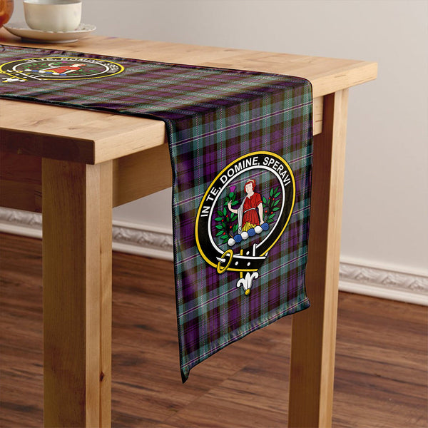 Lyon ((Liall/Lyall/Lyle) Weathered Clan Badge Tartan Table Runner