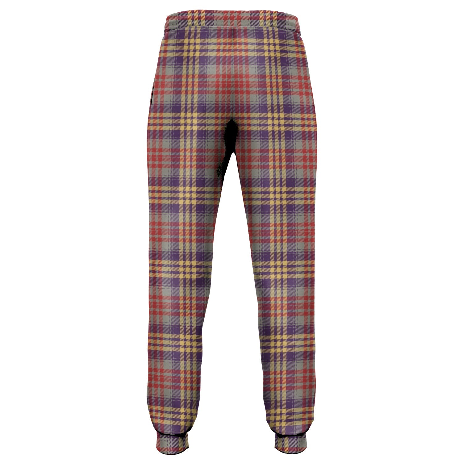 Stewart Black Tartan Crest Jogger Sweatpants - Alba Celtic Style