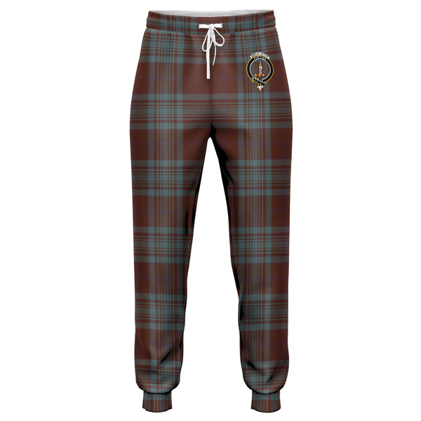 MacAlister of Glenbarr Hunting (MacAlister of Glenbarr; Hunting) Weathered Clan Badge Tartan Jogger Pants