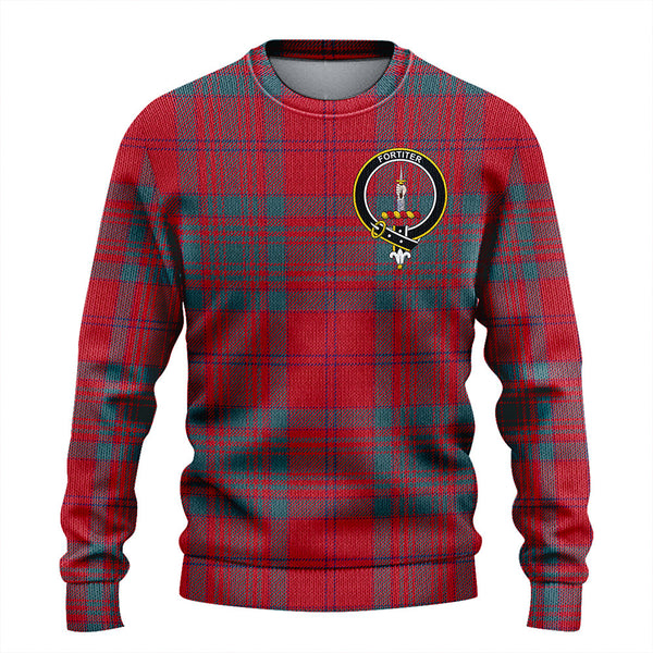 MacAlister of Glenbarr Weathered Clan Badge Tartan Knitted Sweater