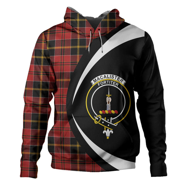 MacAlister of Skye Modern Clan Badge Tartan Hoodie Circle Style