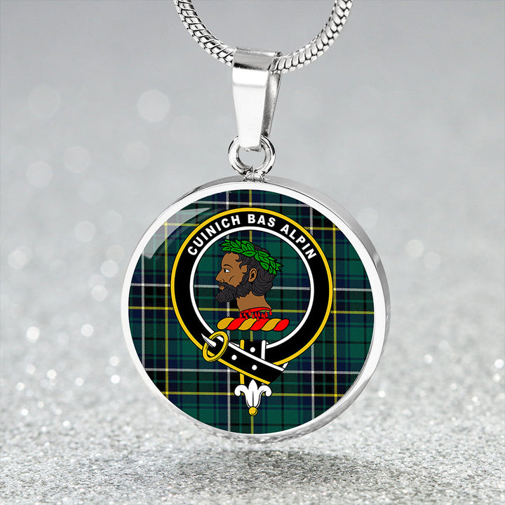 MacAlpine Modern Clan Badge Tartan Classic Circle Necklace