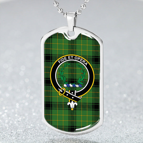 MacArthur 1815 Ancient Clan Badge Classic Tartan Dog Tag Necklace