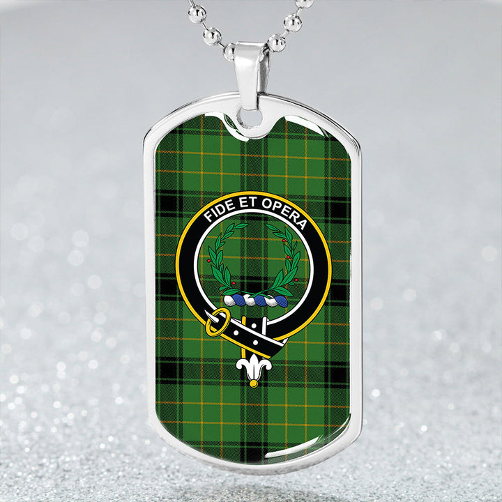 MacArthur 1815 Ancient Clan Badge Classic Tartan Dog Tag Necklace