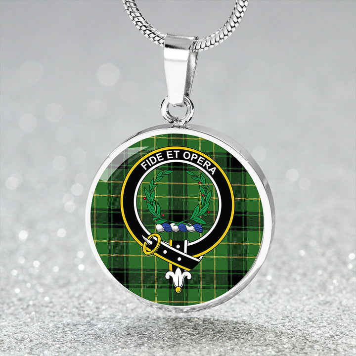 MacArthur 1815 #2 Ancient Clan Badge Tartan Classic Circle Necklace