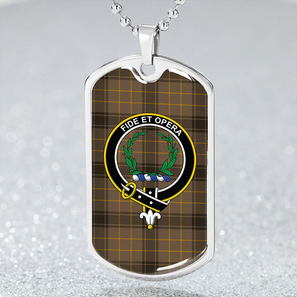 MacArthur 1815 #2 Weathered Clan Badge Classic Tartan Dog Tag Necklace
