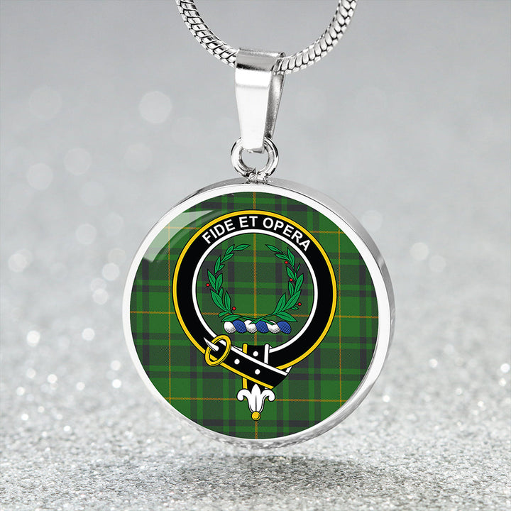 MacArthur Ancient Clan Badge Tartan Classic Circle Necklace