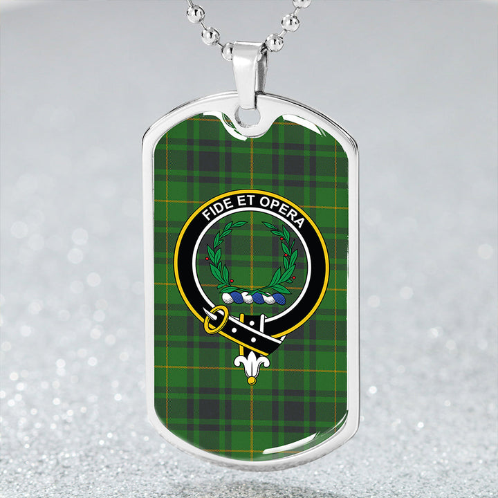 MacArthur Ancient Clan Badge Classic Tartan Dog Tag Necklace