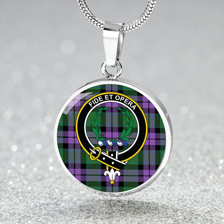 MacArthur of Milton Ancient Clan Badge Tartan Classic Circle Necklace