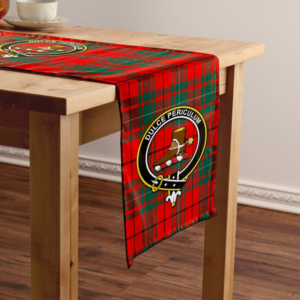 MacAulay Modern Clan Badge Tartan Table Runner