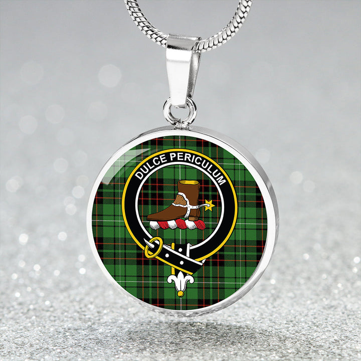 MacAulay of Lewis Ancient Clan Badge Tartan Classic Circle Necklace