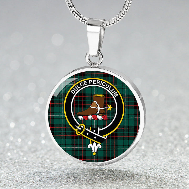 MacAulay of Lewis Modern Clan Badge Tartan Classic Circle Necklace