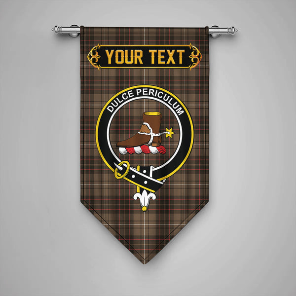MacAulay of Lewis Weathered Clan Badge Tartan Gonfalon Personalize
