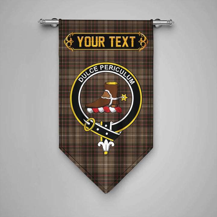 MacAulay of Lewis Weathered Clan Badge Tartan Gonfalon Personalize