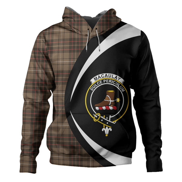 MacAulay of Lewis Weathered Clan Badge Tartan Hoodie Circle Style
