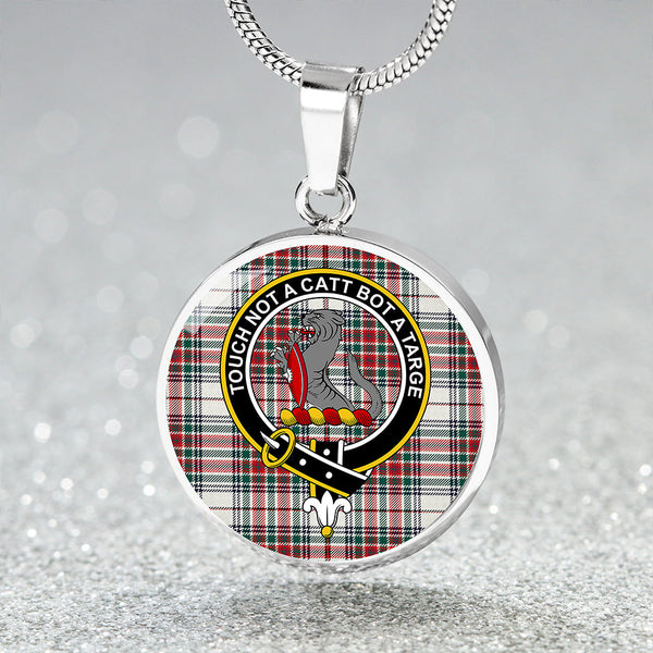 MacBean Dress (MacBain Dress) Modern Clan Badge Tartan Classic Circle Necklace