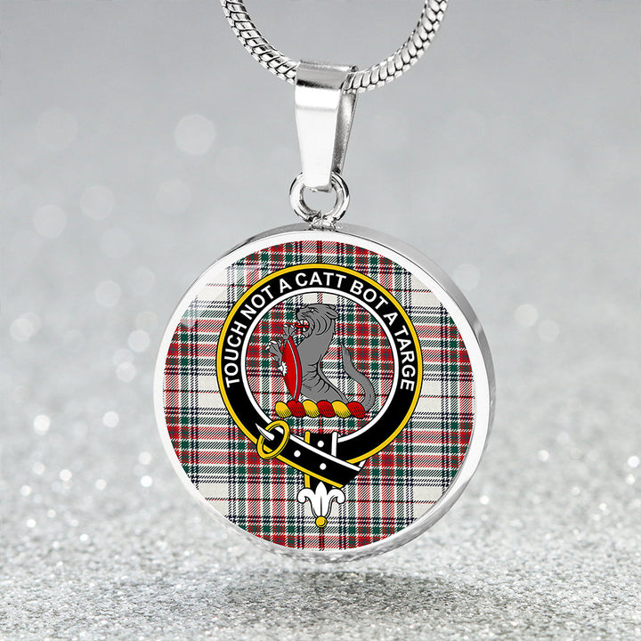 MacBean Dress (MacBain Dress) Modern Clan Badge Tartan Classic Circle Necklace