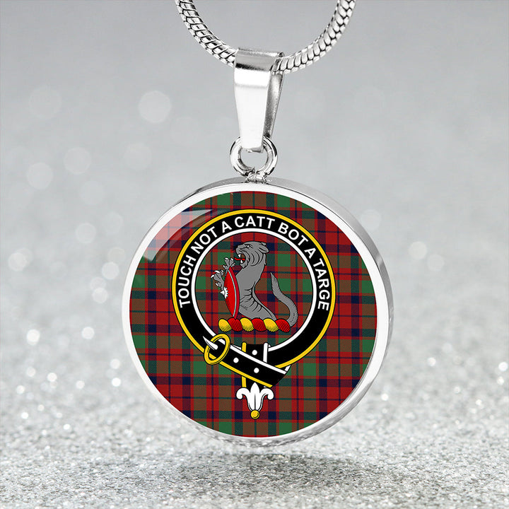 MacBean of Tomatin (MacBain of Tomatin) Modern Clan Badge Tartan Classic Circle Necklace