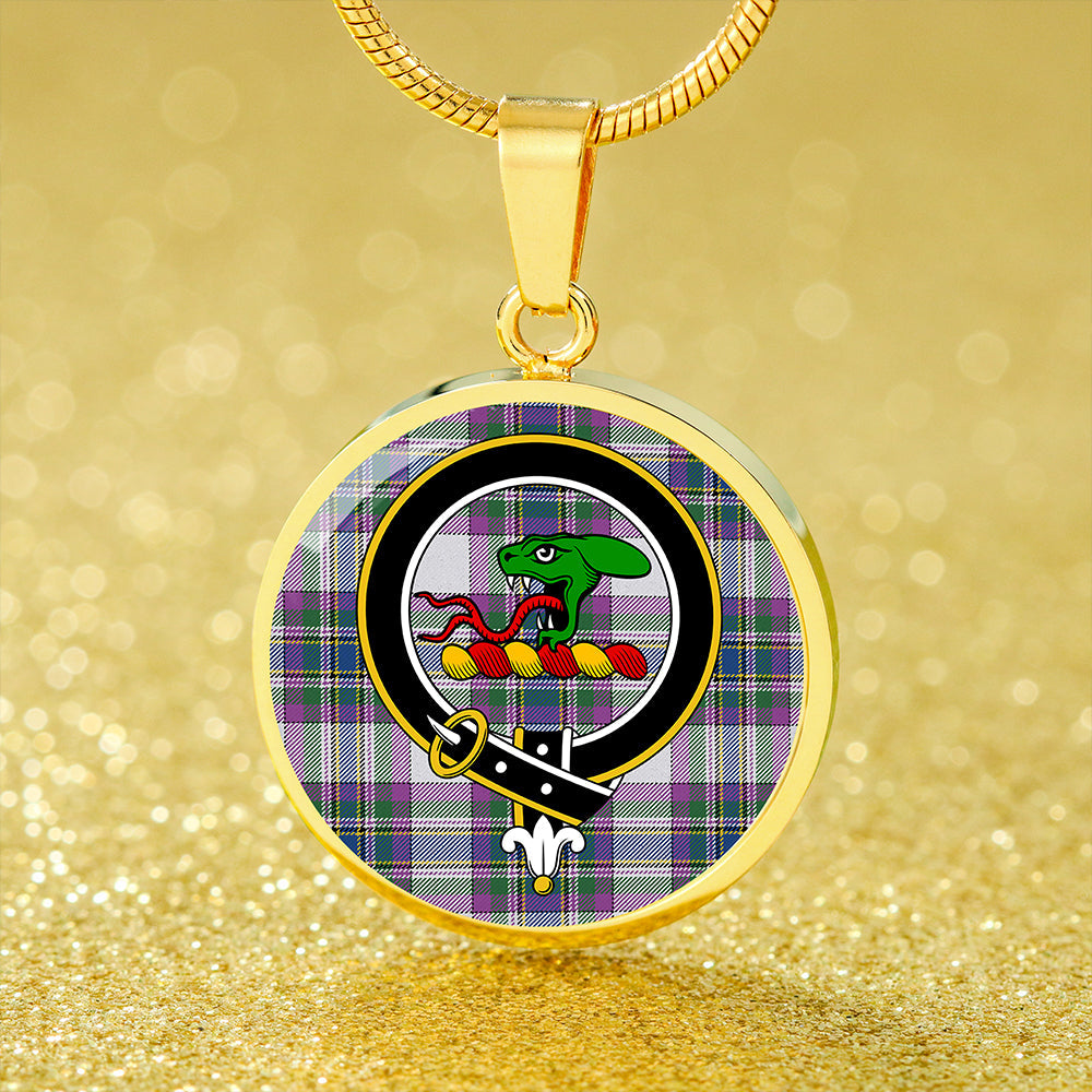 Scottish Tartan Forsyth Weathered Clan Circle Necklace Classic Style main image 1