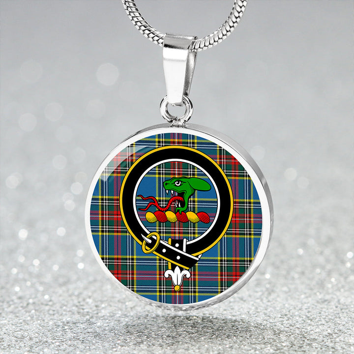 MacBeth # 2 Modern Clan Badge Tartan Classic Circle Necklace