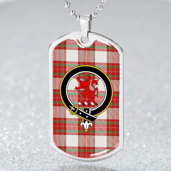 MacBrair Dress Modern Clan Badge Classic Tartan Dog Tag Necklace