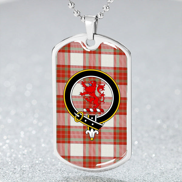 MacBrair Dress #2 Ancient Clan Badge Classic Tartan Dog Tag Necklace