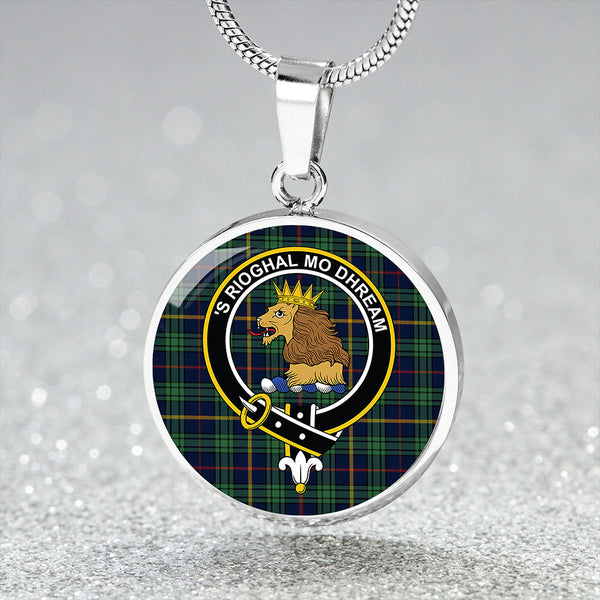 MacCainsh Modern Clan Badge Tartan Classic Circle Necklace