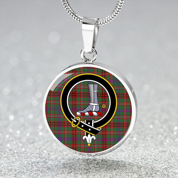MacCall (MacColl) Modern Clan Badge Tartan Classic Circle Necklace