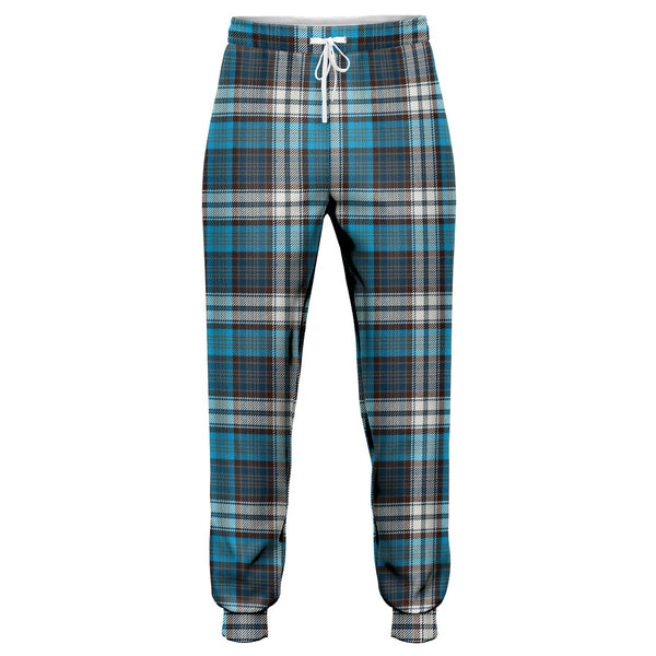 MacDonald Dress Muted Blue Special Modern Tartan Jogger Pants