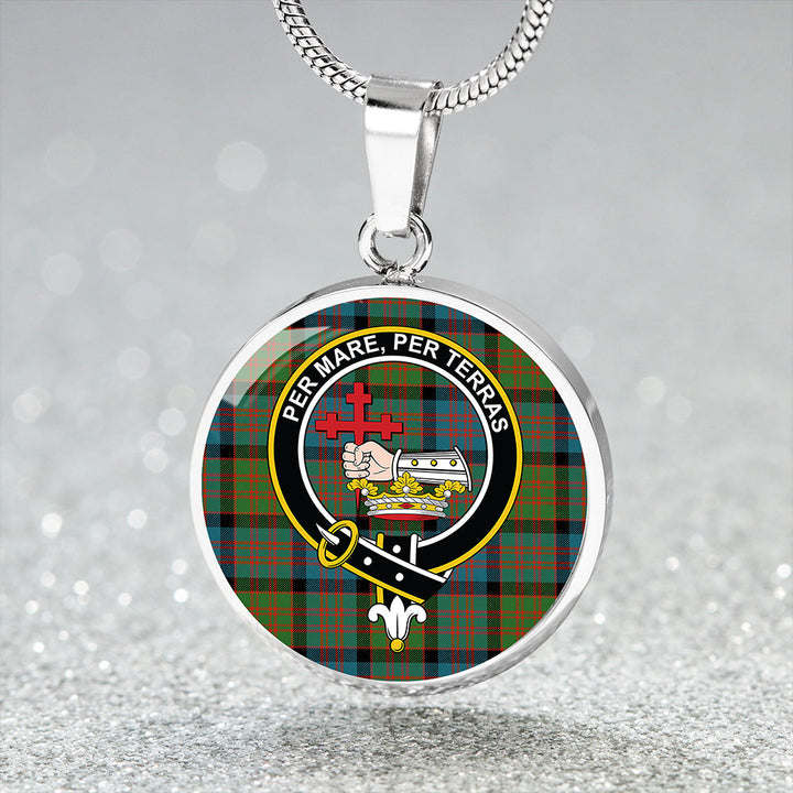 MacDonald (Donald) Ancient Clan Badge Tartan Classic Circle Necklace