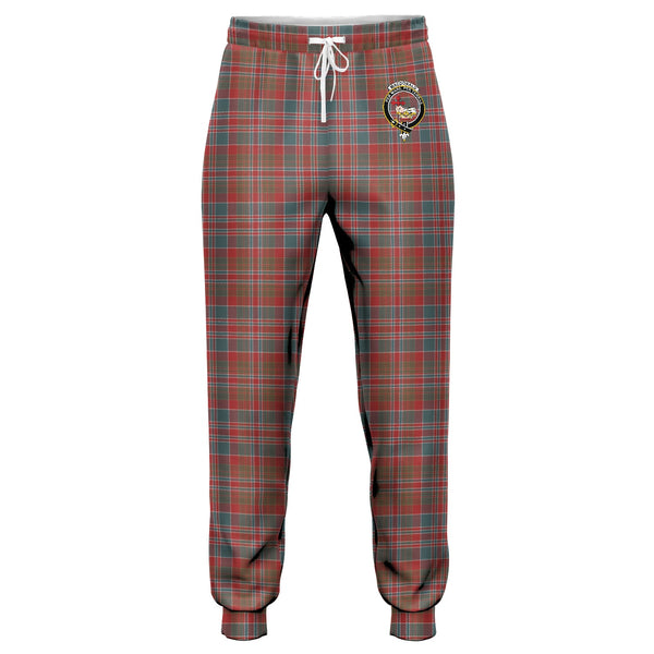MacDonald of Boisdale (Donald Boisdale) Weathered Clan Badge Tartan Jogger Pants