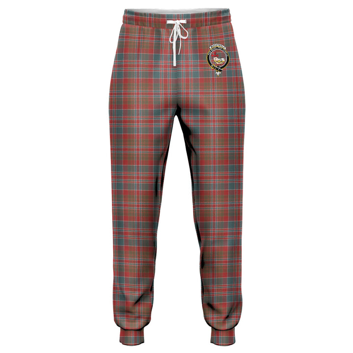 MacDonald of Boisdale (Donald Boisdale) Weathered Clan Badge Tartan Jogger Pants