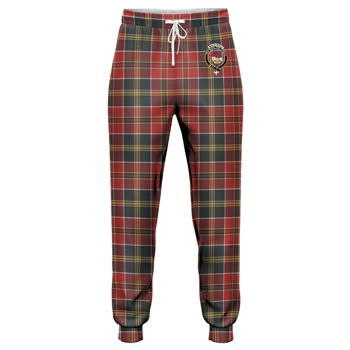MacDonald of Kingsburgh (Donald of Kingsburgh) Weathered Clan Badge Tartan Jogger Pants