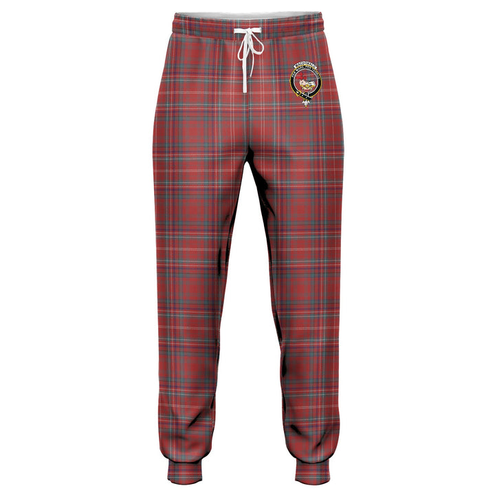MacDonald of Staffa (Donald of Staffa) Weathered Clan Badge Tartan Jogger Pants