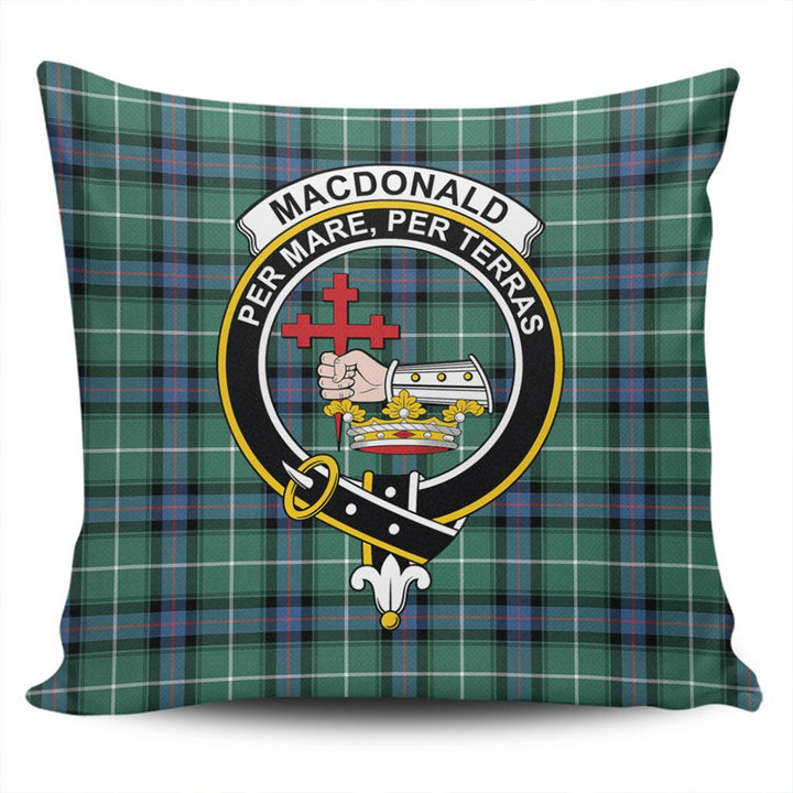 MacDonald of the Isles Hunting Ancient Tartan Classic Crest Pillow Cover